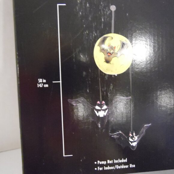 Inflatable Moon and Bats That glow in the dark 58 inches long New!! - Picture 5 of 5